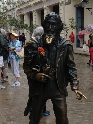 One of the many street sculptures.  This was a fellow...